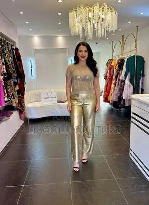 Liagold Couture Gold Metallic Pop Outfit Set