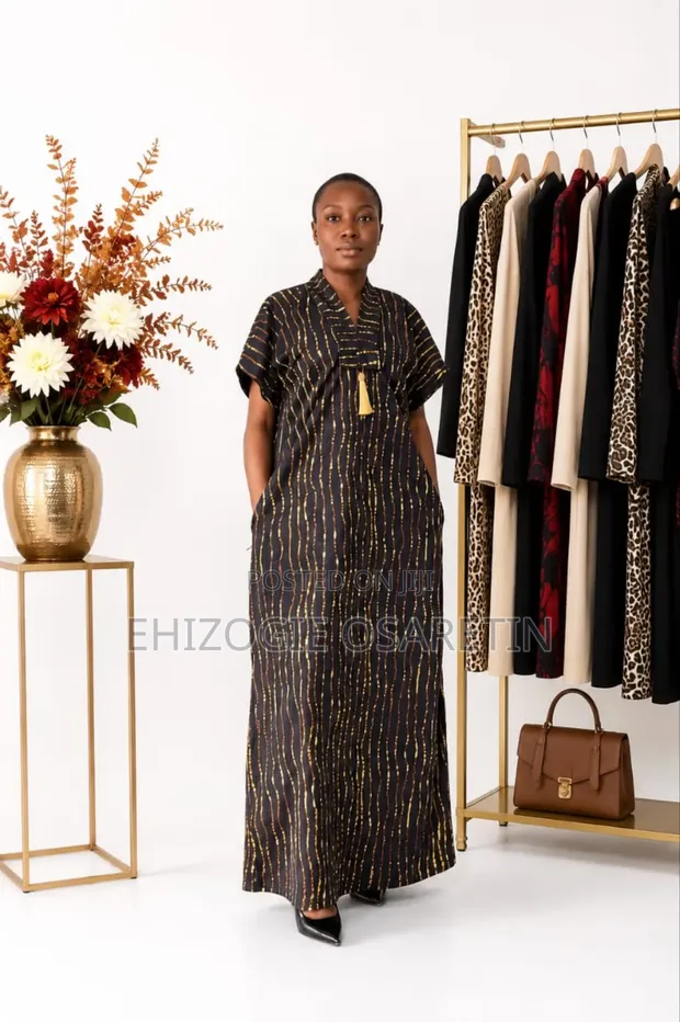 Women's Cotton Long Gown - Naija Made - 1