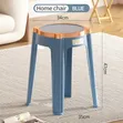 Modern Stackable Plastic Stools - Heavy Duty Home Parlour Chairs - 4