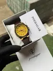 New Poedagar Leather Waterproof Wrist Watch - 1