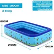 210cm Large Inflatable Family Swimming Pool (3-Ring) - 2