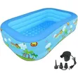 210cm Large Inflatable Family Swimming Pool (3-Ring) - 3