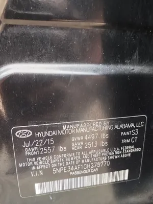 Hyundai Sonata Limited 2016 Black