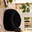 Brand New Sleek Decor Large Black Leather Beanbag Chair - 2