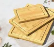 Premium 3-Piece Bamboo Cutting Board Set with Stand - 2