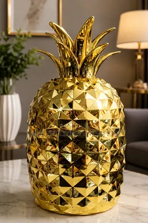 Luxury Gold Pineapple Shape Cutlery Holder