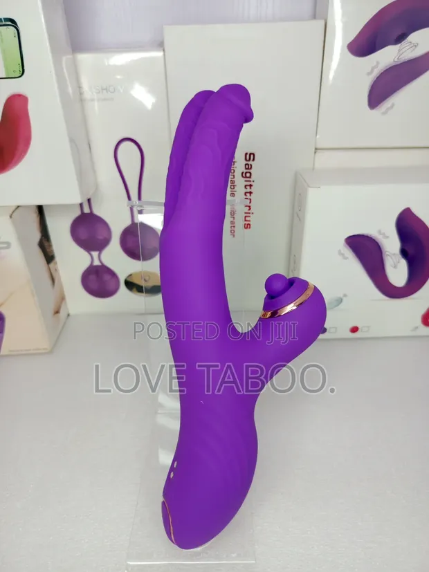 Purple Double Head Rabbit Vibrator - 1