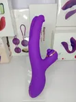 Purple Double Head Rabbit Vibrator - 1