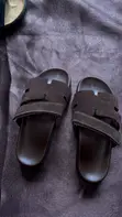 Brown Custom Slide Slippers - 1