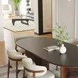 Retro Oval Plank Dining Table Set - 2