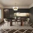 Retro Oval Plank Dining Table Set - 4