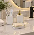Madame Coco 3-Piece Ceramic Bathroom Accessories Set - 3