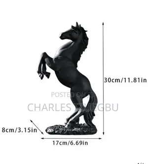 Gold Rearing Horse Decorative Sculpture