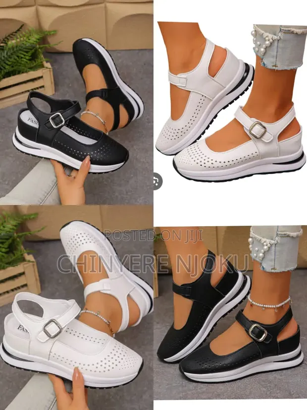 Women's Casual Sneakers - Black - 1