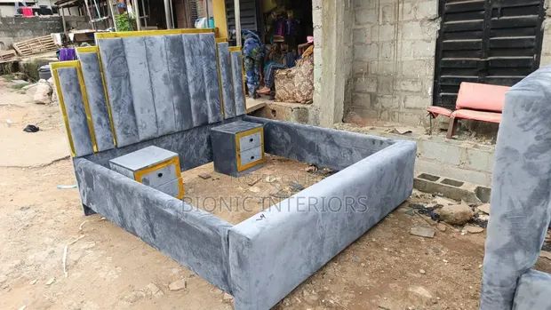 Home Interiors King Size Bed Frame - Gray - 1