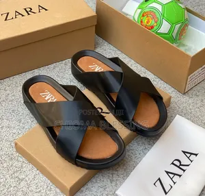 Exclusive High Quality Zara Leather Slippers