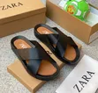 Exclusive High Quality Zara Leather Slippers - 2