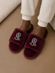 Victoria's Secret Covered Toes Furry Indoor Slides - 1