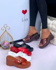 Bamboo Wedge Slippers - 4