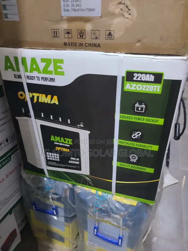 Amaze 220Ah/12V Tubular Battery - 1