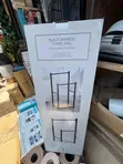 New Black Bamboo Freestanding Towel Rail / Bathroom Storage - 2