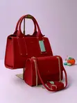 Classy 2-in-1 Ladies Handbag | Top Handle Crossbody Set - 2