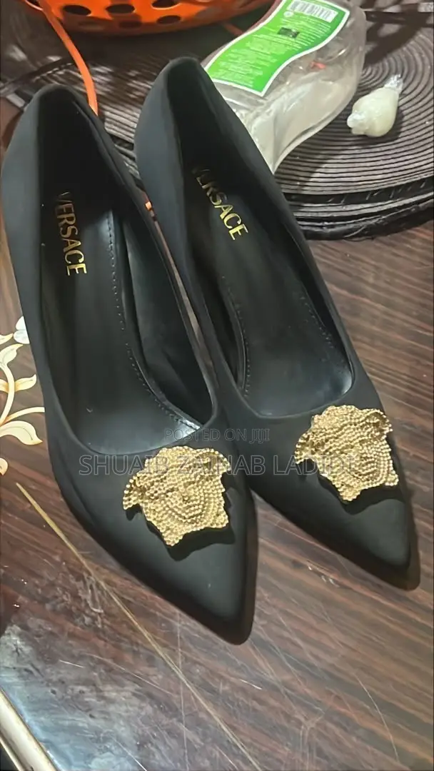 Versace Black Pointed-Toe Stiletto Mules - 1