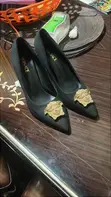 Versace Black Pointed-Toe Stiletto Mules - 3