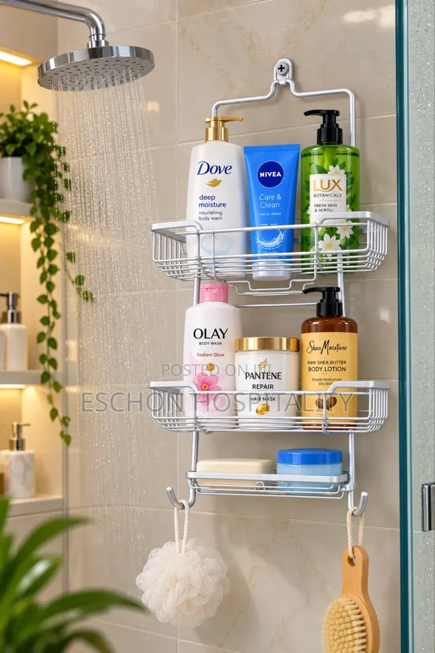 Premium 3-Tier Bathroom Shower Caddy Rack - 1