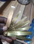 Metric Feeler Gauge 0.05-1mm, 13 Blades, Brass - 2