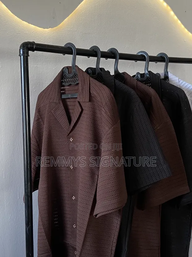 Knitted Camp Collar Shirt - 1