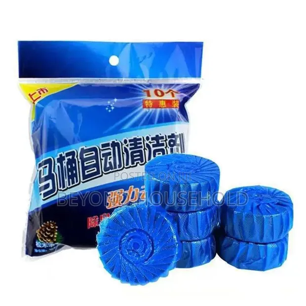 Automatic Toilet Bowl Cleaner - 10-Pack Blue Flush Tabs - 1