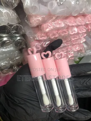 4.5ml LOVE Lip Gloss Tube - Rose Gold, Silver, Pink