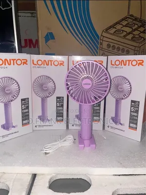 Lontor Rechargeable Mini Fan 4" Pink
