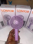 Lontor Rechargeable Mini Fan 4" Pink - 2