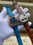 Patek Philippe Luxury Genuine Leather Automatic Wristwatch - 1