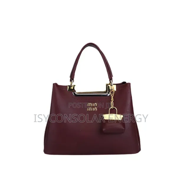 Elegant Structured Burgundy Top-Handle Handbag - 1