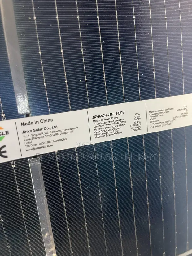 Original Jinko 650W Monocrystalline Solar Panels - 1
