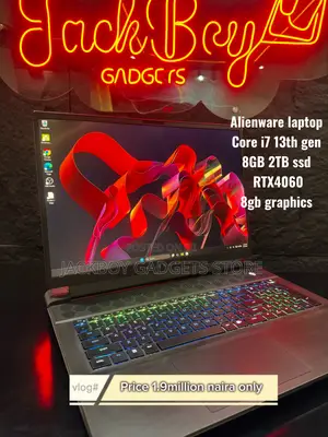 Alienware Laptop - 32GB RAM, Intel Core i7, 2TB SSD