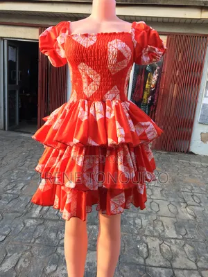 Ankara Gown Gajere - Orange Glam Style
