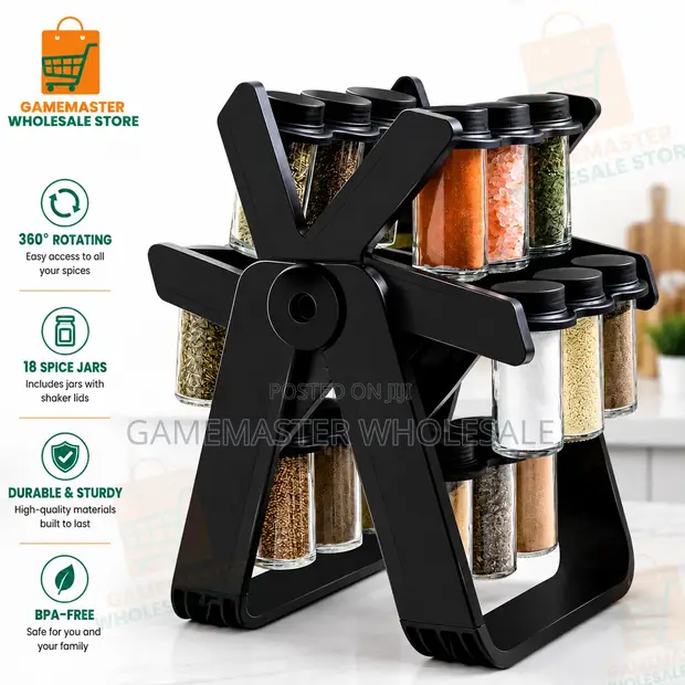 360° Rotating Spice Rack Organizer - Brand New - 1