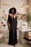 Women's Black Adire Bubu Jalabiya - 1