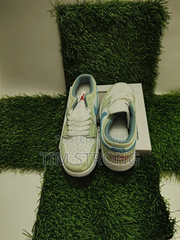 Air Jordan 1 Low - Mint Green, White, Light Blue - 1