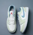Air Jordan 1 Low - Mint Green, White, Light Blue - 4