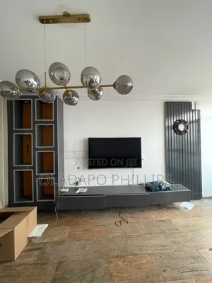 Used Marble Dining Table, TV Console & Shelf Set