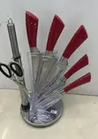 7-Piece Stainless Steel Kitchen Knife Set with Rotating Stand - 4