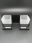 Black Double Toothbrush/Cup Holder - 1