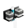 Black Double Toothbrush/Cup Holder - 2