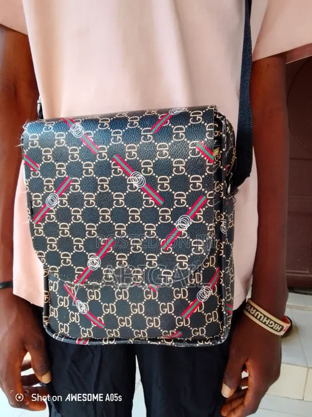 Crossbody Bag - Genuine Leather, Multicolor - 1