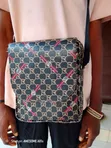 Crossbody Bag - Genuine Leather, Multicolor - 1